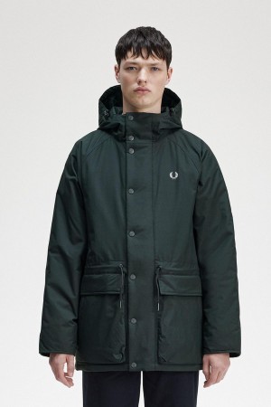 Abrigos Fred Perry Acolchado Zip Through Hombre Verde | TCLWZ88754