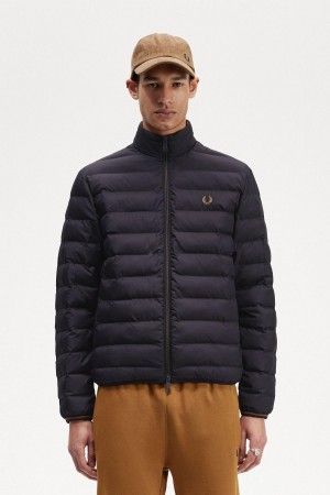 Abrigos Fred Perry Insulated Hombre Azul Marino | MCLFT75749