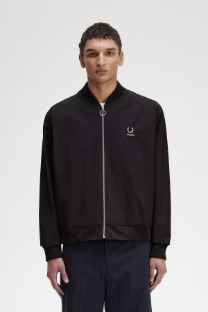 Abrigos Fred Perry Printed Bomber Hombre Negras | SCLNY40548