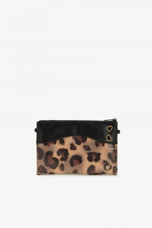 Bolsa Fred Perry Leopard Print Side Accessories Leopardo | BCLSD24760