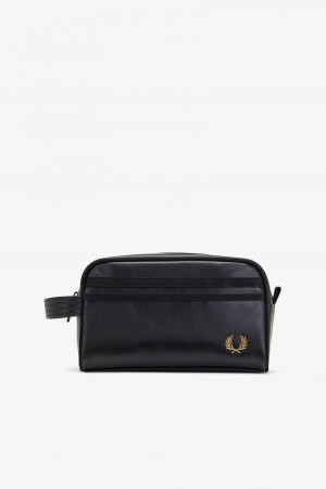 Bolsa Fred Perry Tonal Wash Accessories Negras | CLQAV73377