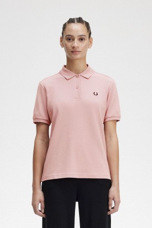 Camisa Polo Fred Perry G6000 Mujer Rosas Rosas Negras | BCLSO36875