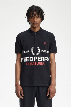 Camisa Polo Fred Perry Logo Fred Perry Shirt Hombre Negras | LCLSX78059