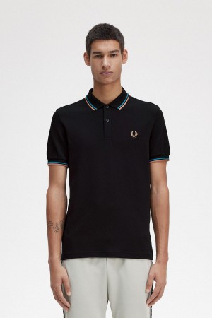 Camisa Polo Fred Perry M3600 Hombre Negras Azules Verde Menta | CLIIZ40534