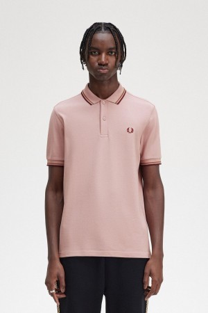 Camisa Polo Fred Perry M3600 Hombre Rosas Rosas | UCLND54330