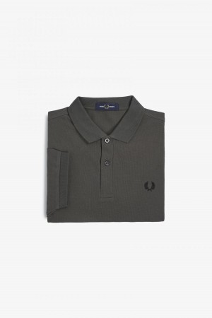 Camisa Polo Fred Perry M6000 Hombre Verde Negras | XCLBH54774