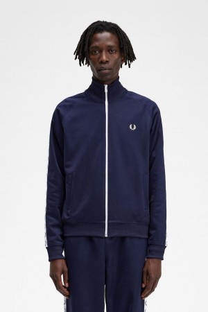 Chaqueta de Chandal Fred Perry Taped Hombre Azules | LCLTR96822