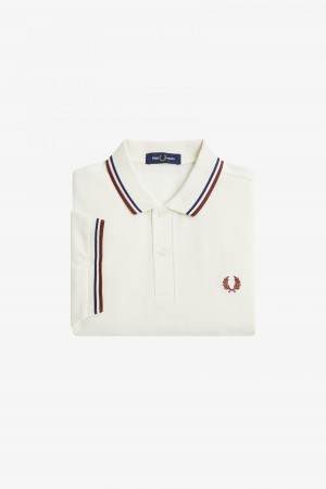 Fred Perry Shirt Fred Perry M3600 Hombre Azul Marino Marrones | CLNZX95221