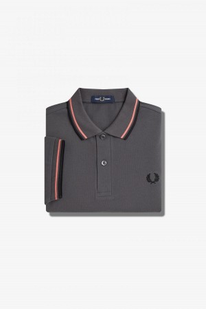 Fred Perry Shirt Fred Perry M3600 Hombre Coral Negras | YCLGT99369