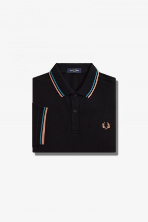 Fred Perry Shirt Fred Perry M3600 Hombre Negras Azules Verde Menta | CLCIF30798