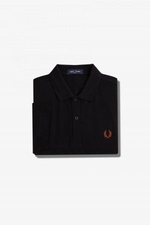 Fred Perry Shirt Fred Perry M6000 Hombre Negras Marrones | CLJBT45281