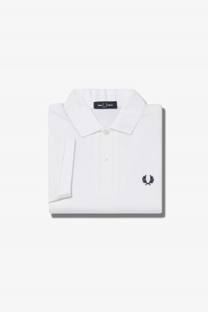 Fred Perry Shirt Fred Perry M6000 Hombre Blancas Azul Marino | CLJVR90887