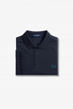 Fred Perry Shirt Fred Perry M6000 Hombre Azul Marino Azules | LCLTR95094