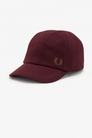 Gorra Fred Perry Classic Piqué Accessories Oxblood / Shaded Stone | CLJBT63210