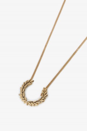 Joyería Fred Perry Laurel Wreath Necklace Accessories Doradas | PCLQX86708