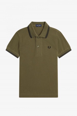 Niños Fred Perry Kids Twin Tipped Accessories Verde Negras | CLJVR20057