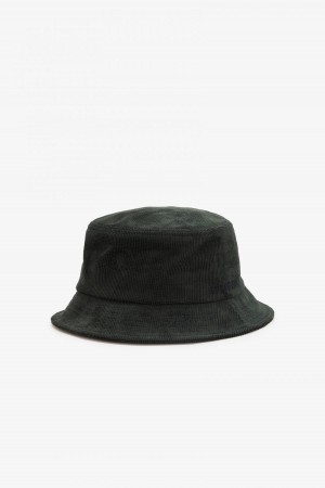 Sombrero Fred Perry Waffle Cord Bucket Accessories Verde Negras | MCLHR51278