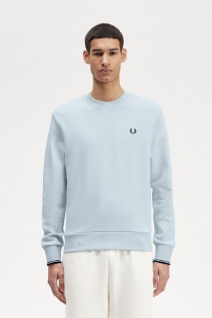 Sudaderas Fred Perry Crew Neck Hombre Verde Menta | YCLVQ42374