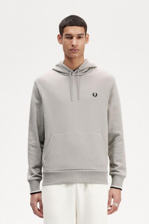 Sudaderas Fred Perry Tipped Encapuchado Hombre Limestone | CLIIZ72359