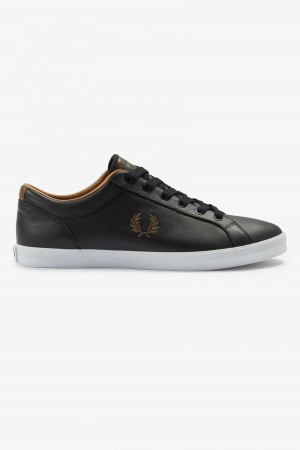 Zapatos Fred Perry Baseline Hombre Negras | CLDYB95217