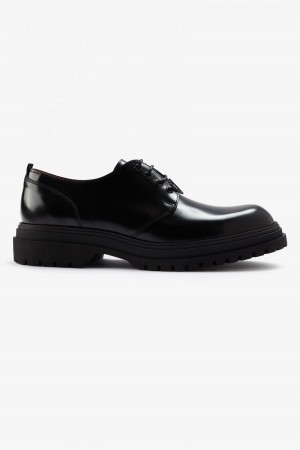 Zapatos Fred Perry Derby Mujer Negras | QCLWA11023