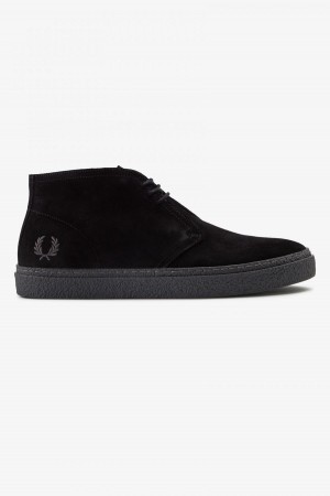 Zapatos Fred Perry Hawley Hombre Negras | YCLVQ30094