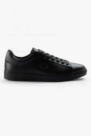 Zapatos Fred Perry Spencer Hombre Negras Verde | QCLUV71934