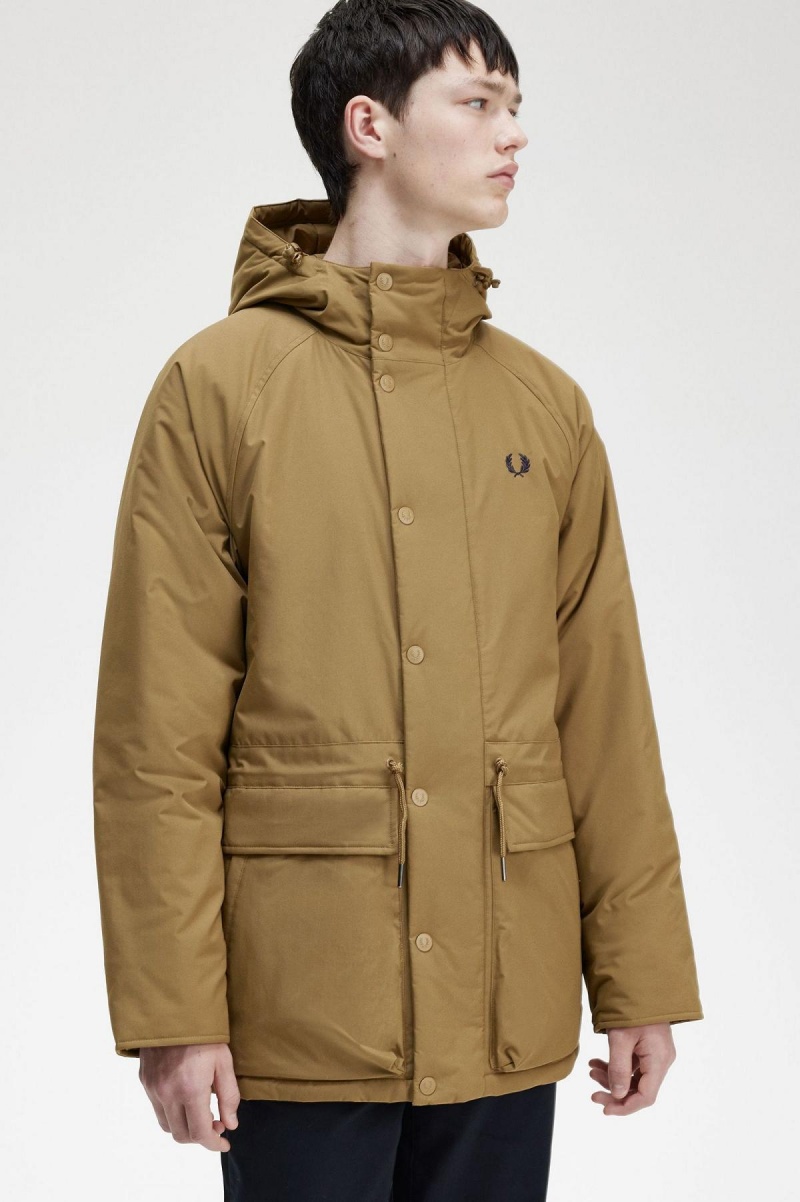 Abrigos Fred Perry Acolchado Zip Through Hombre Shaded Stone | BCLSD72030