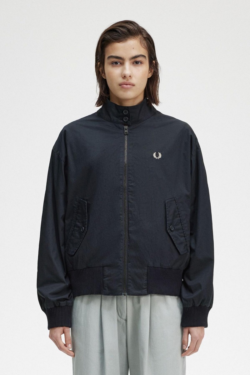 Abrigos Fred Perry Batwing Zip-Through Mujer Azul Marino | LCLSX20122