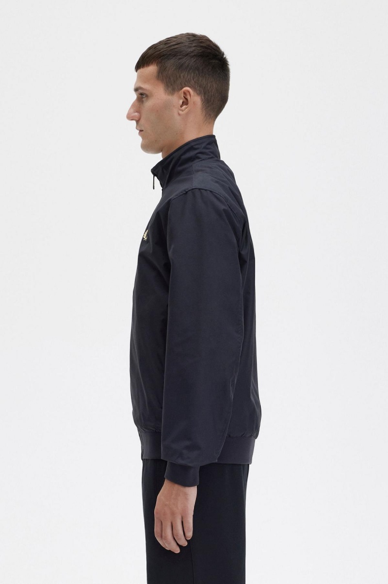 Abrigos Fred Perry Brentham Hombre Negras | CLJKU47822