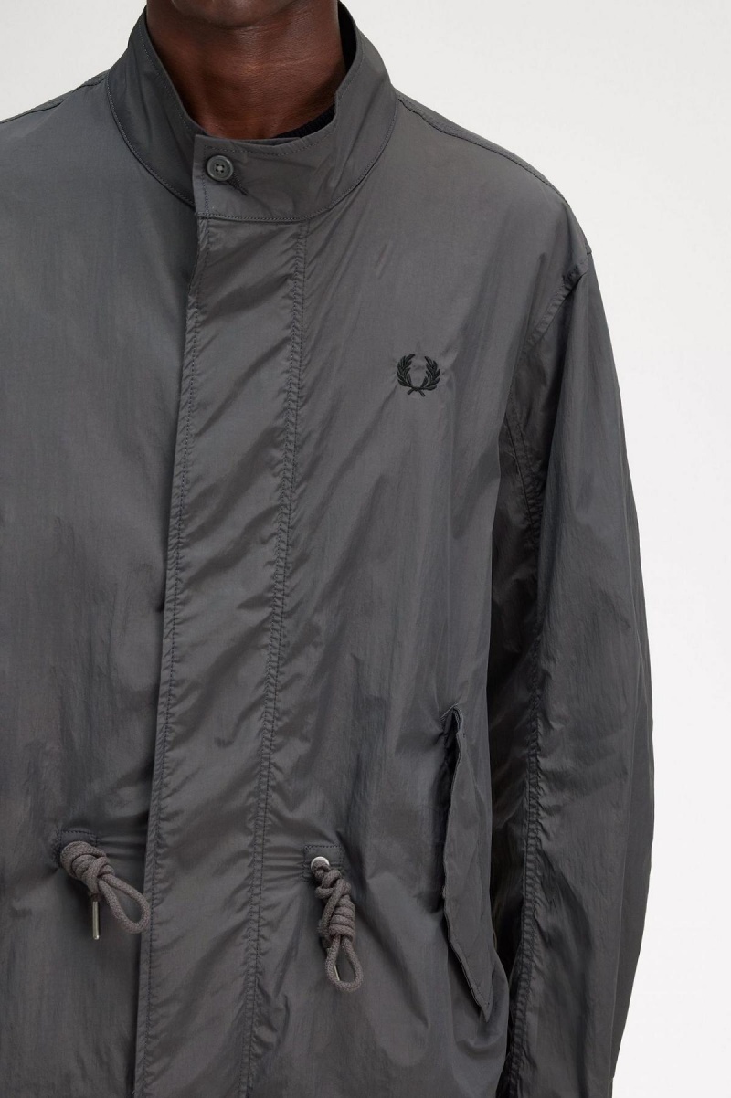 Abrigos Fred Perry Directo Hem Parka Hombre Gunmetal | CLICD96031