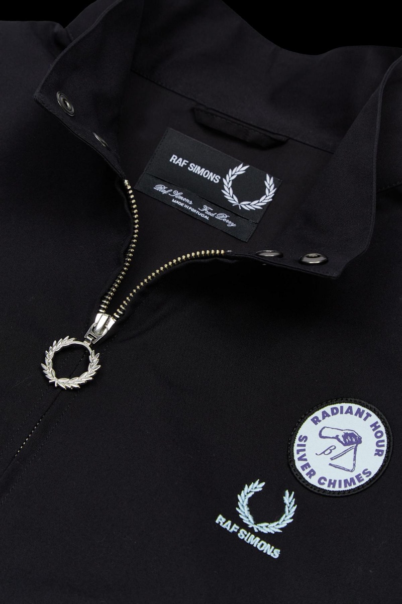 Abrigos Fred Perry Embroidered Hombre Negras | ACLWC44196