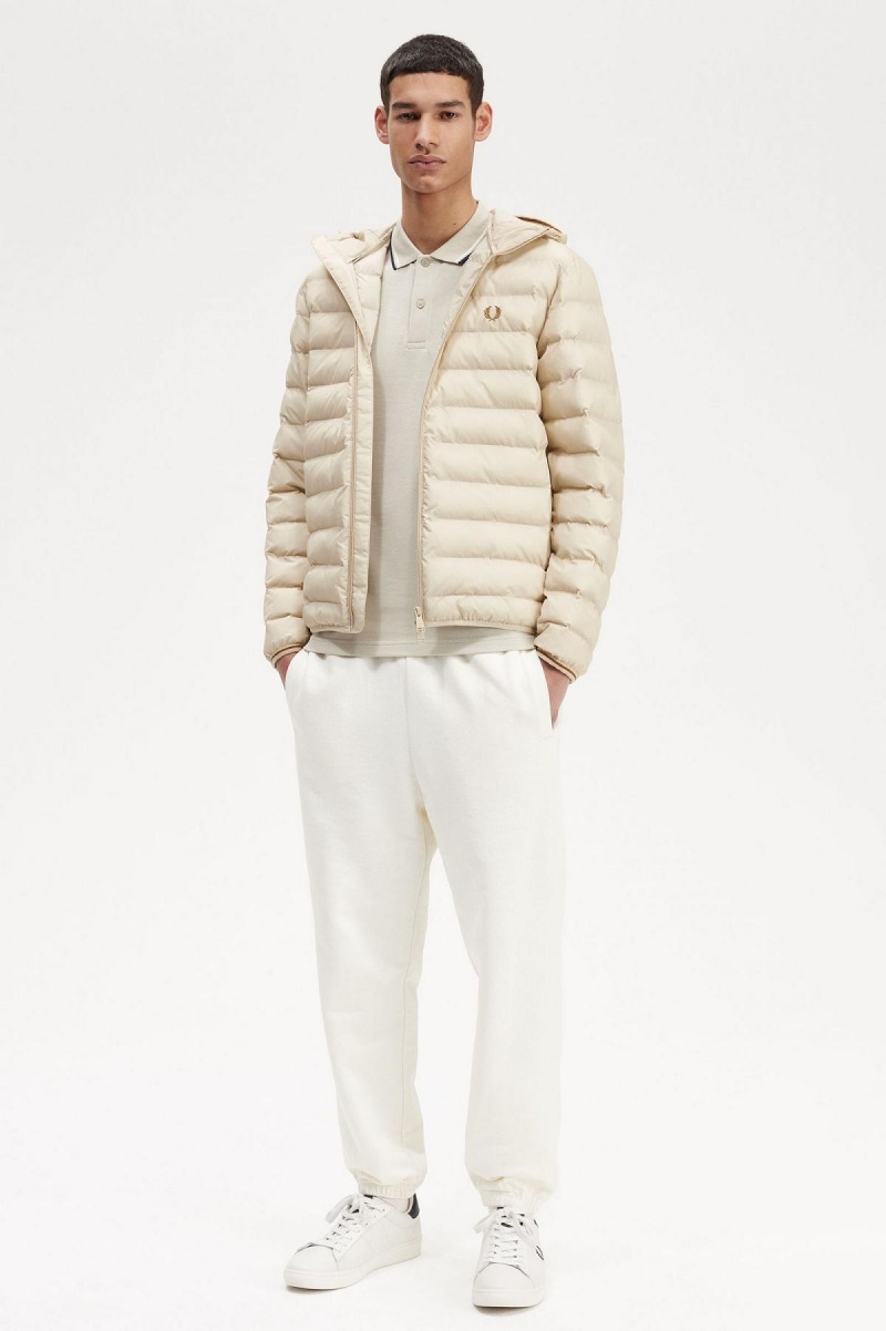 Abrigos Fred Perry Encapuchado Insulated Hombre Oatmeal | CLDYB53035