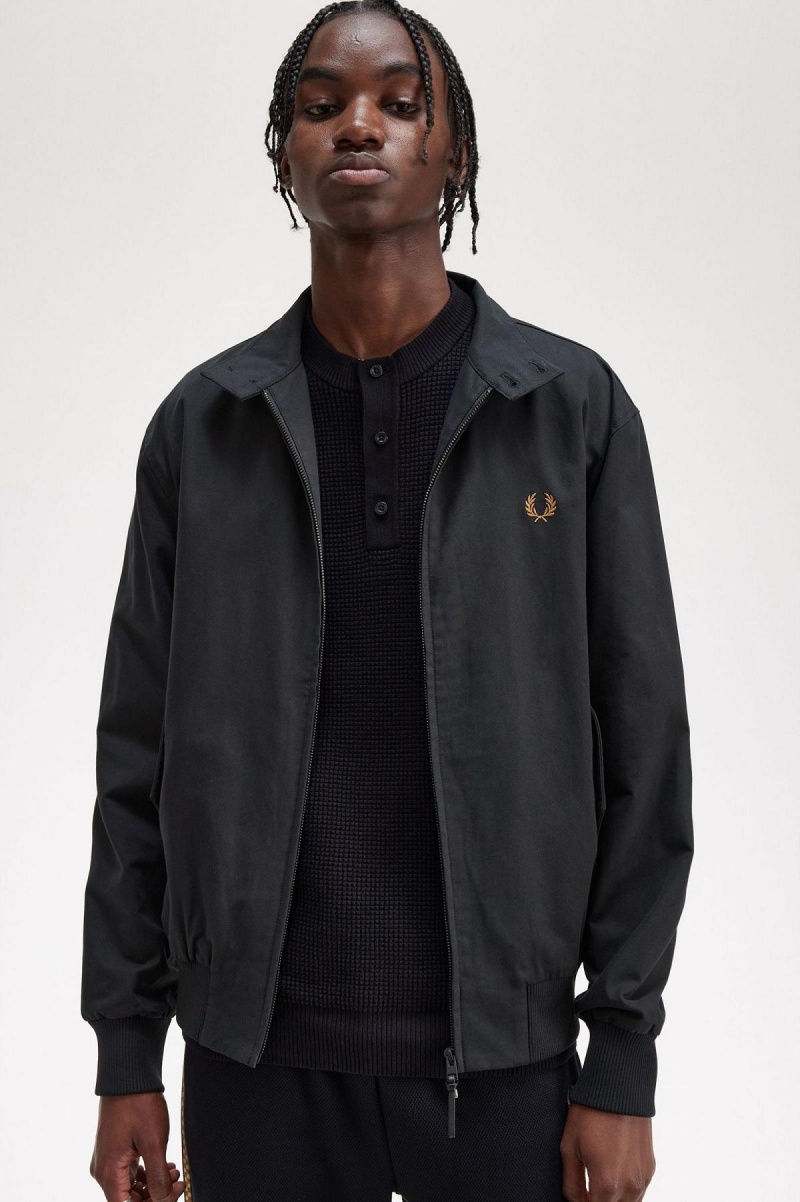 Abrigos Fred Perry Harrington Hombre Negras | XCLGW64070