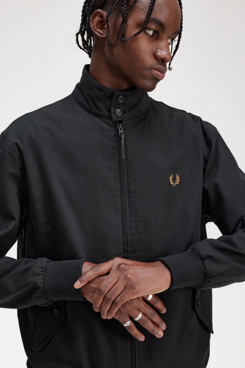 Abrigos Fred Perry Harrington Hombre Negras | XCLGW64070