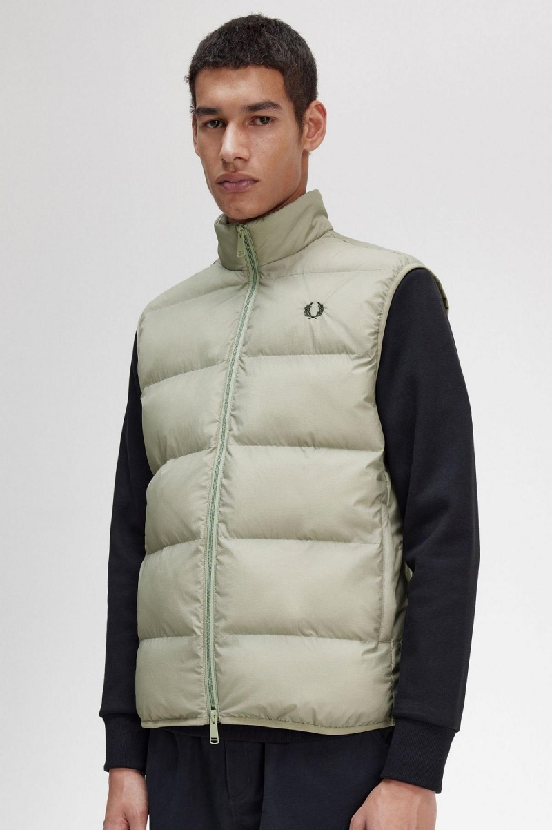 Abrigos Fred Perry Insulated Gilet Hombre Seagrass | SCLNY10722