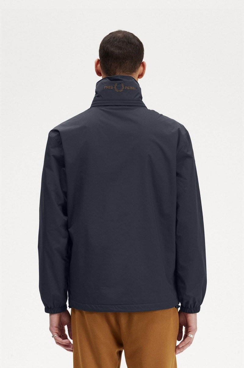 Abrigos Fred Perry Patch Pocket Zip Through Hombre Azul Marino | CLZPD87999