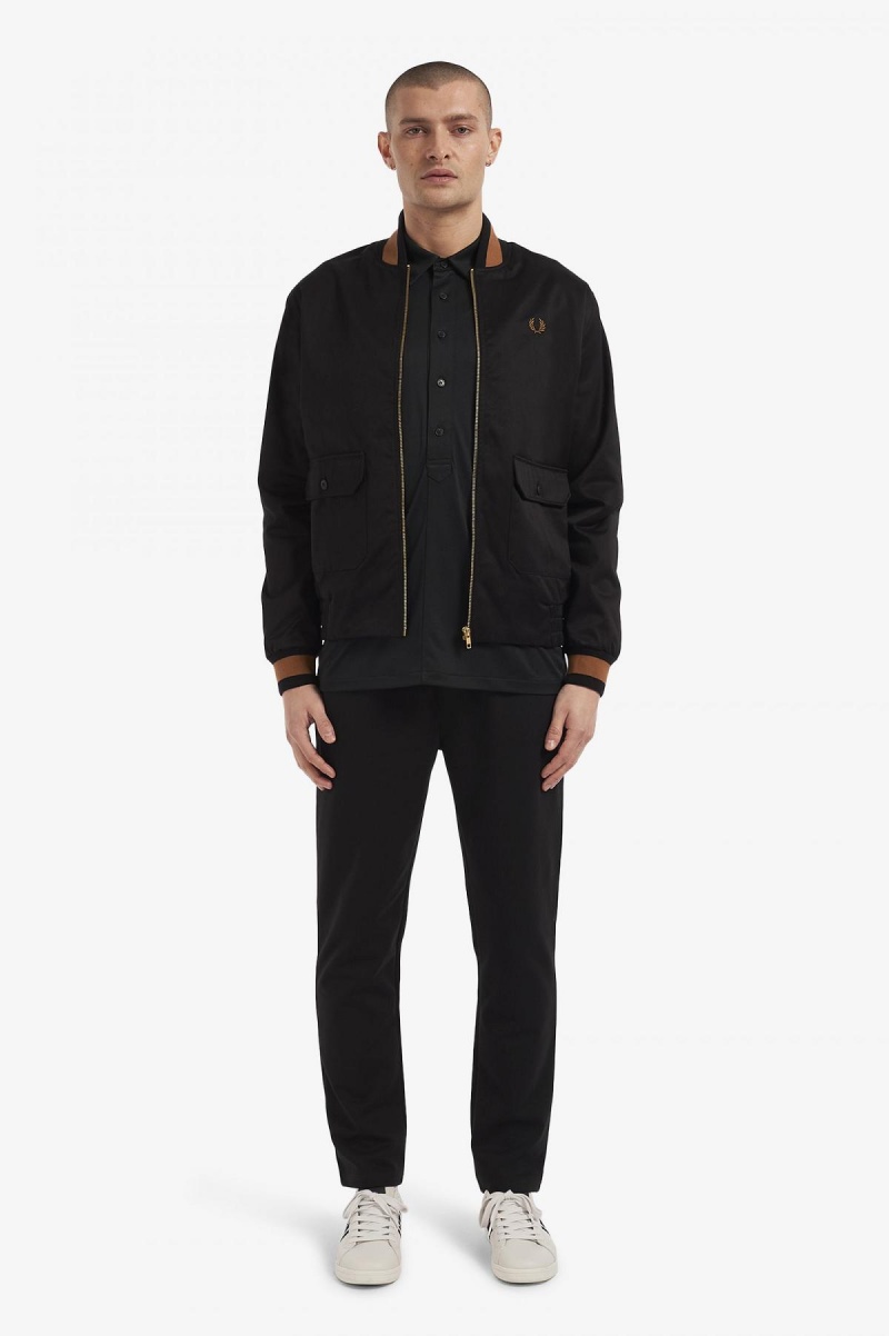 Abrigos Fred Perry Tenis Bomber Hombre Negras | SCLNY81946