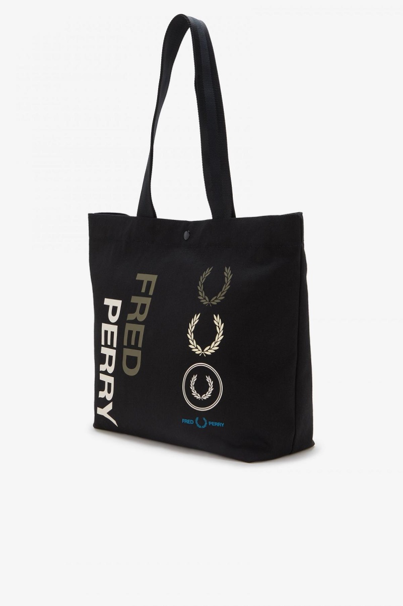 Bolsa Fred Perry Laurel Wreath Tote Accessories Negras | QCLUV94143