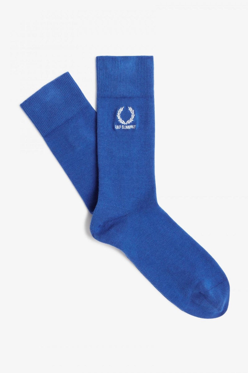 Calcetines Fred Perry Embroided Accessories Azul Real Azules | CLCVG83294