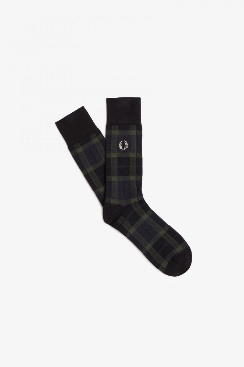 Calcetines Fred Perry Tartan Accessories Verde Verde Menta | XCLGW31067