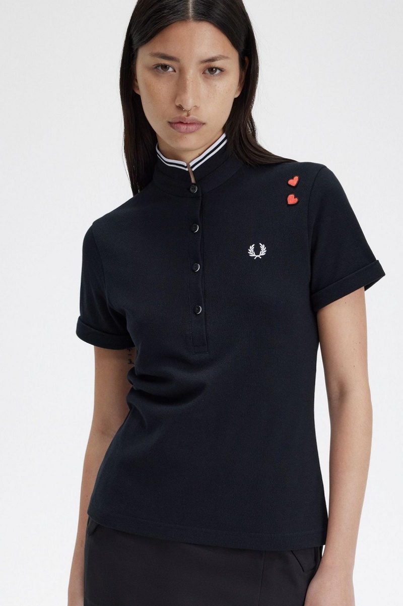 Camisa Polo Fred Perry Amy Fred Perry Mujer Negras | LCLSX13823