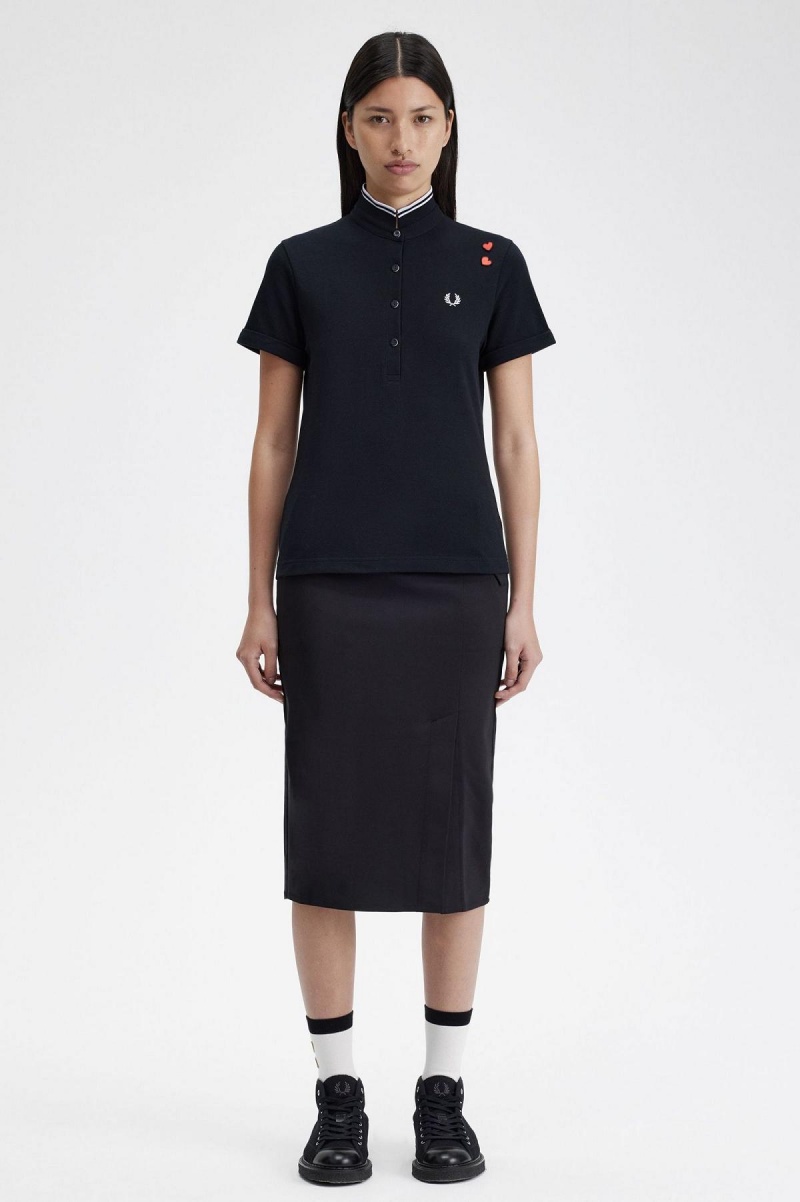 Camisa Polo Fred Perry Amy Fred Perry Mujer Negras | LCLSX13823