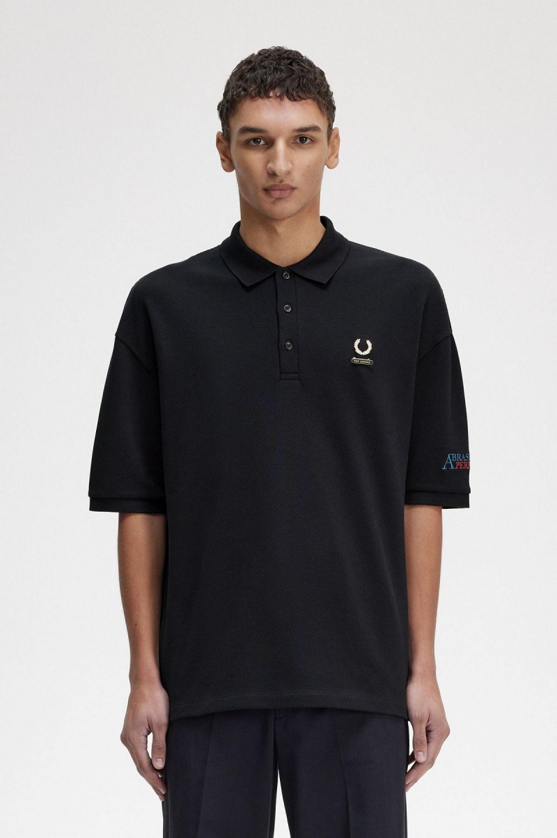 Camisa Polo Fred Perry Embroidered Polo Shirt Hombre Negras | CLXBR39122