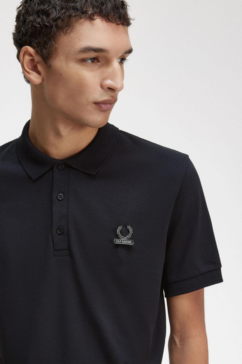 Camisa Polo Fred Perry Enamel Pin Polo Shirt Hombre Negras | CLNEJ67342