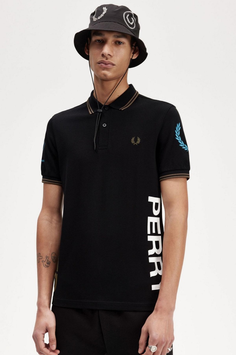 Camisa Polo Fred Perry Estampadas Branded Fred Perry Shirt Hombre Negras | PCLER95728