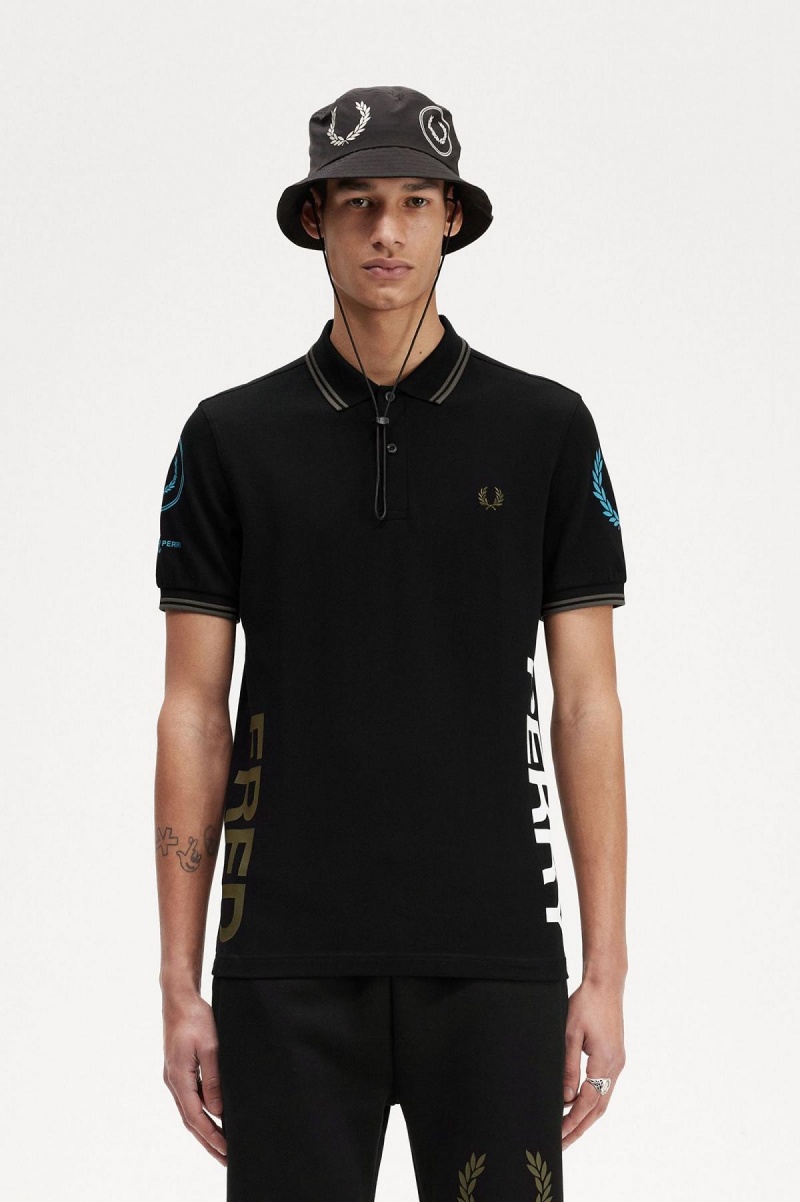 Camisa Polo Fred Perry Estampadas Branded Fred Perry Shirt Hombre Negras | PCLER95728