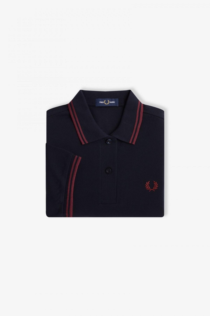 Camisa Polo Fred Perry G3600 Mujer Azul Marino | FCLUI73329