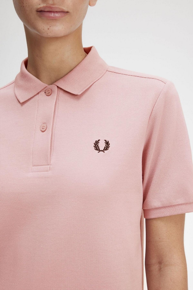 Camisa Polo Fred Perry G6000 Mujer Rosas Rosas Negras | BCLSO36875