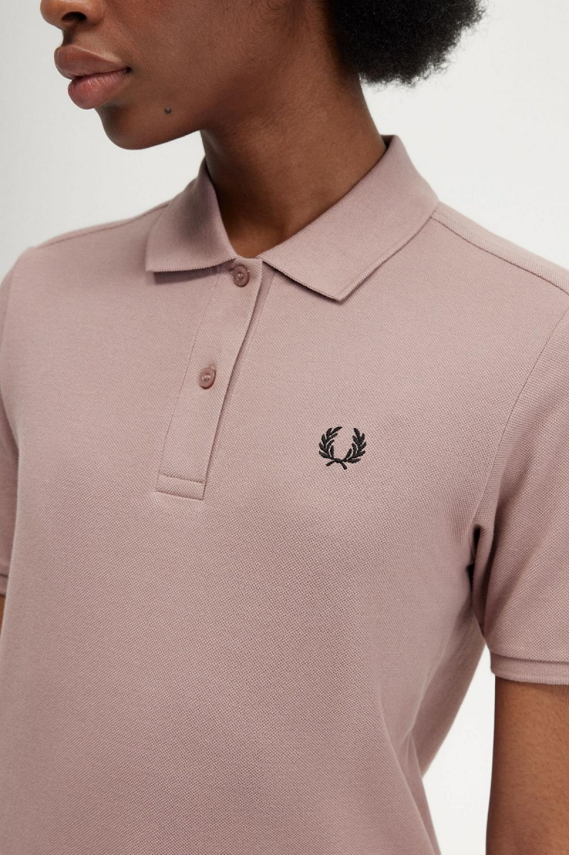 Camisa Polo Fred Perry G6000 Mujer Rosas Oscuro Negras | UCLTG47971